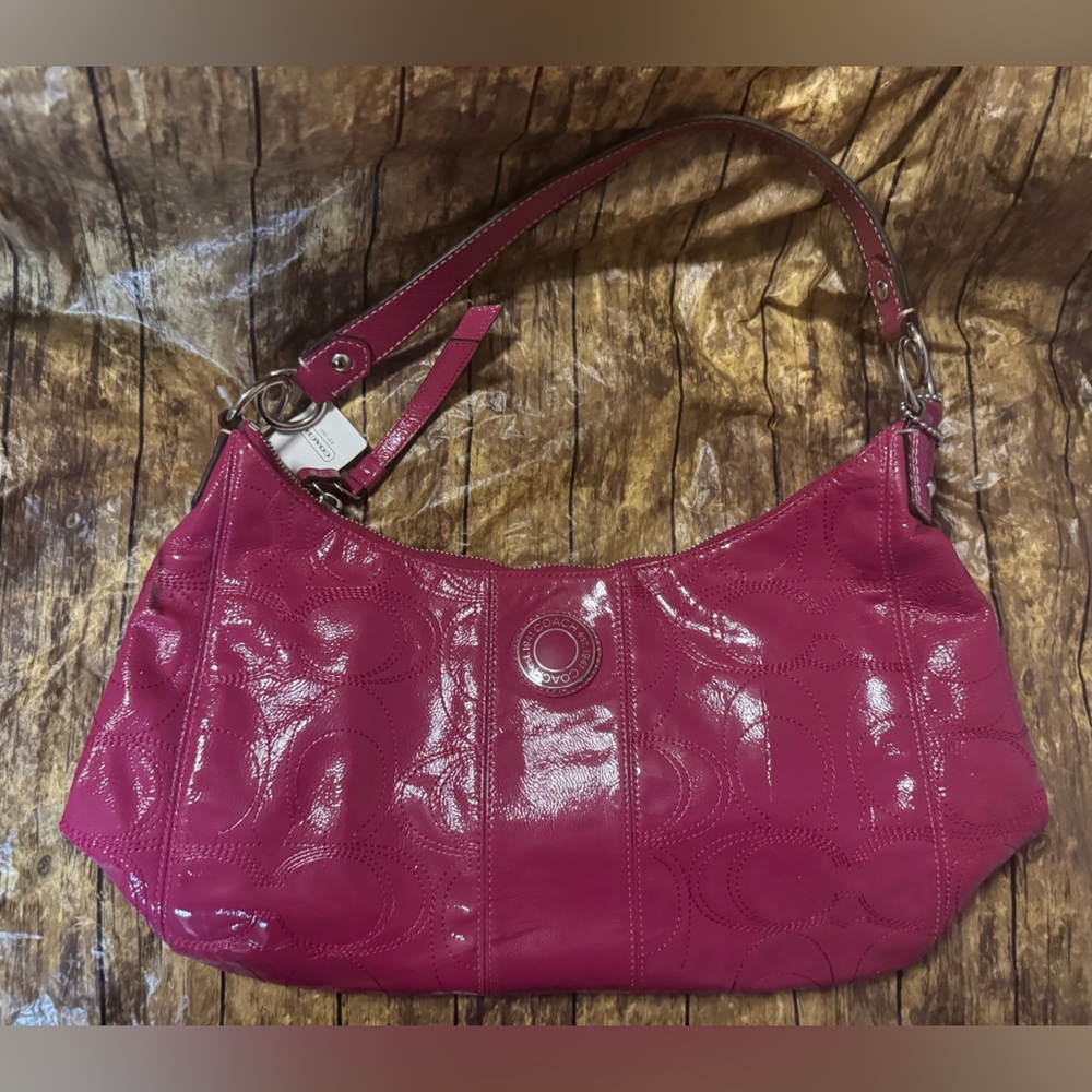 NWT Coach Pink Glossy Shoulder Bag